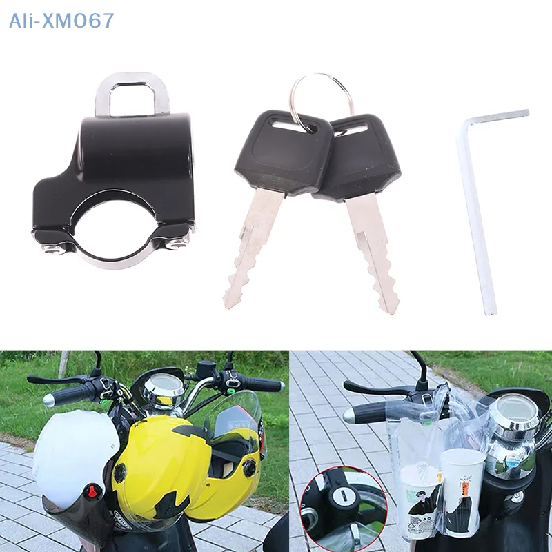 

Motorcycle Universal Helmet Lock Handlebar 22-26mm Anti-theft Security Motorbike