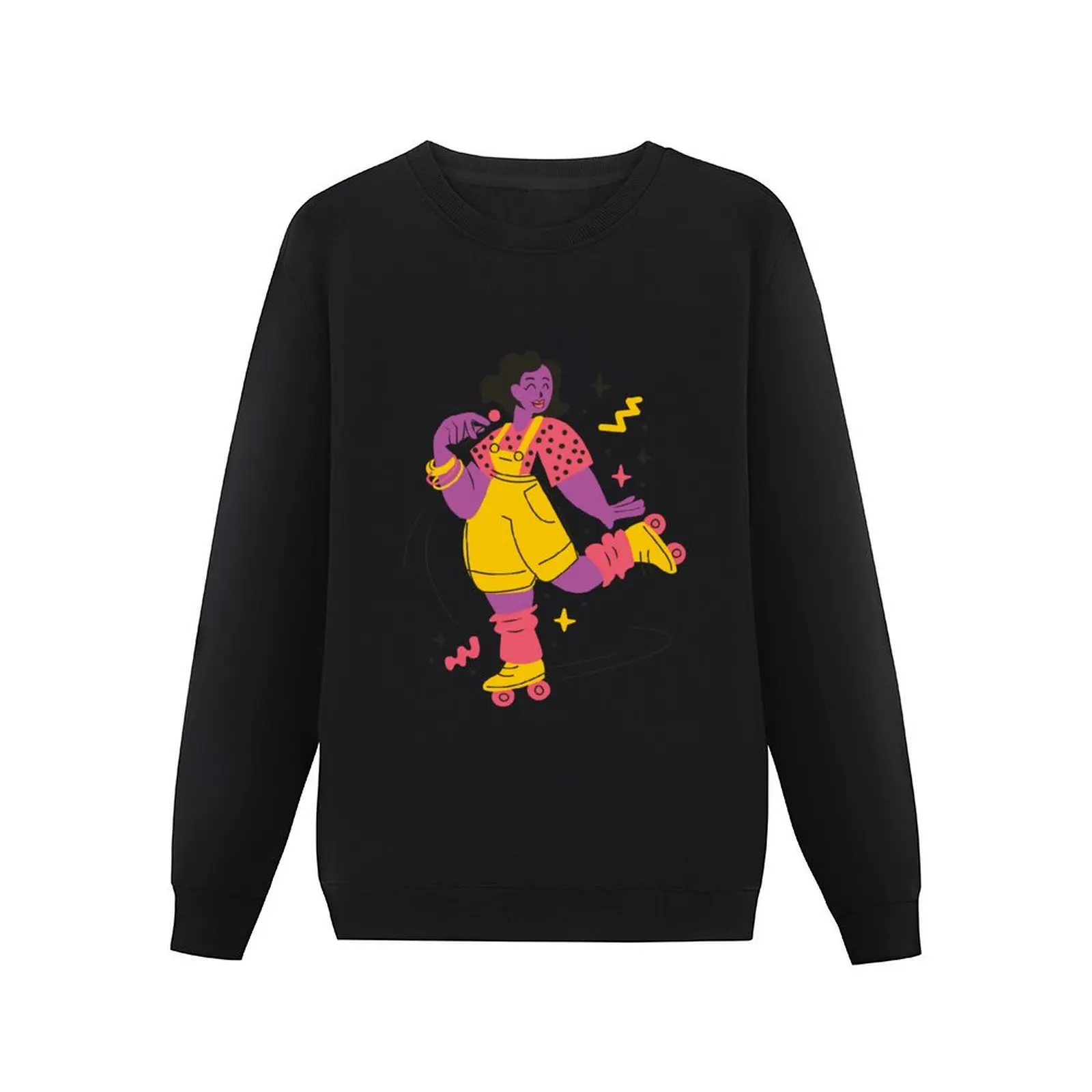 80s Roller Skates Rollergirl Rollerskating Girl Skater Girl Pullover Hoodie anime clothes tracksuit autumn sweatshirt