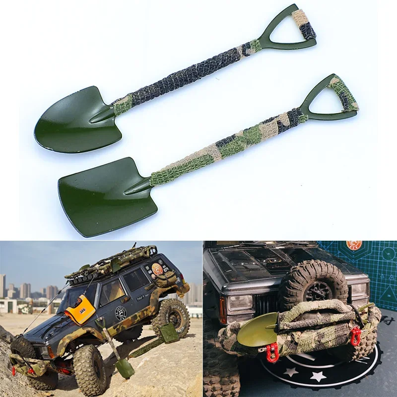 

Metal Simulation Shovel Decorate for 1/10 RC Crawler Car TRX4 Defender Bronco G500 Axial SCX10 II 90046 RC4WD D90 G63 Traxxas