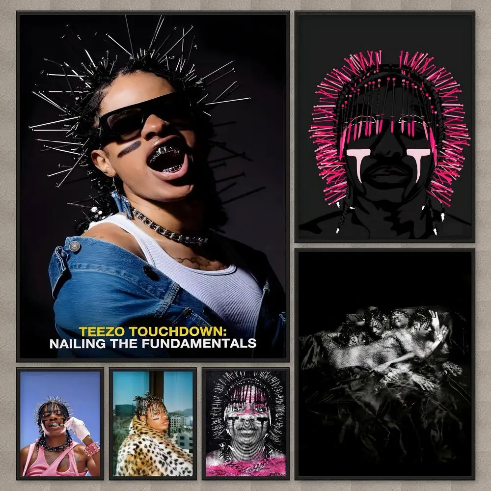 Singer T-Teezo T-Touchdown Poster HD Wall Art Home Decor Waterproof Print Bedroom Garage Party Gift
