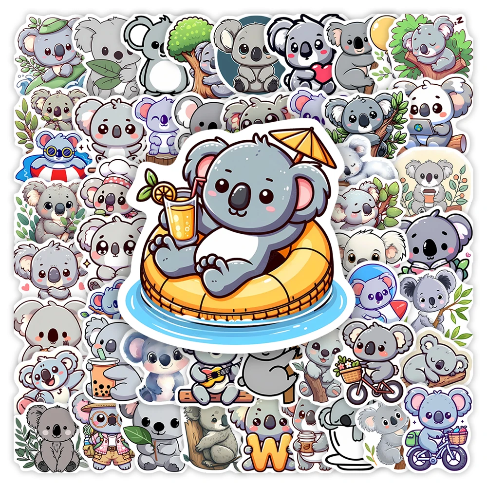 Bonito dos desenhos animados coala adesivos crianças diy brinquedos presente decorativo scrapbook lixo diários portátil garrafas de bagagem à prova dwaterproof água