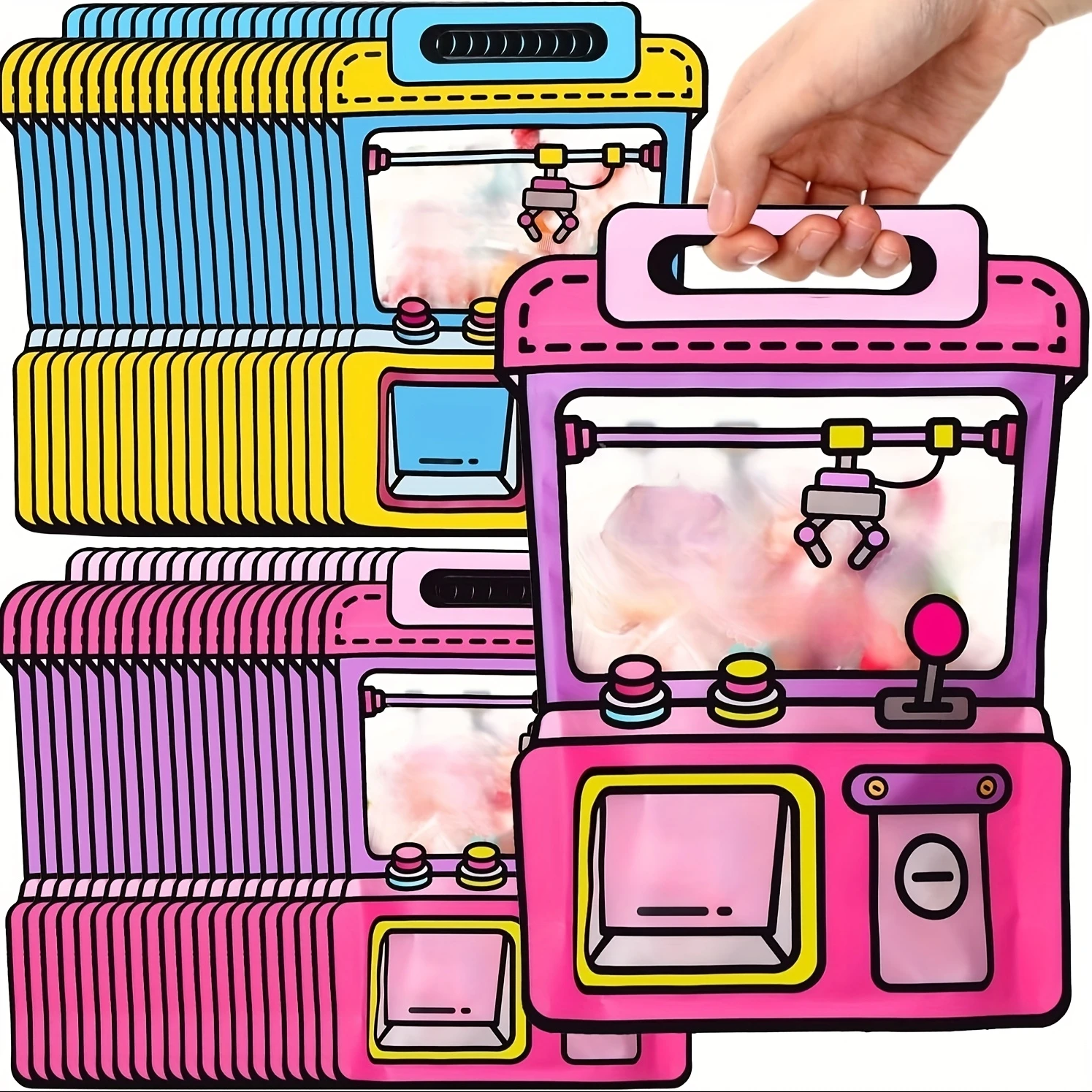 Cute cartoon candy packaging bag, creative party gift tote bag, suitable for storing birthday party supplies/home handicrafts view 2