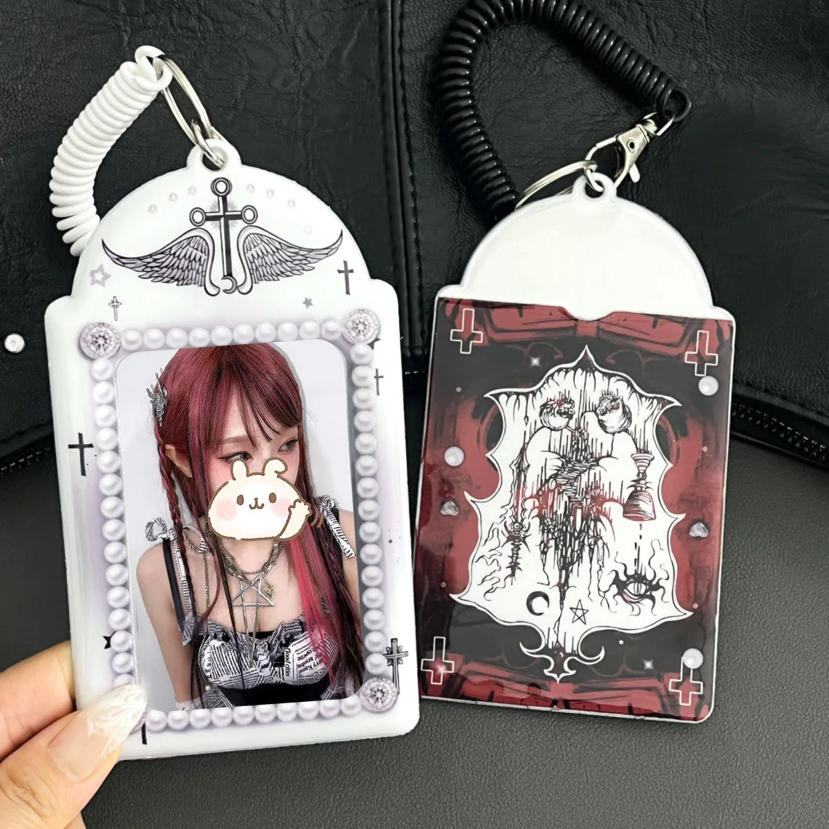 Angel Wing Pattern Combination Card Holder Series, 3-3.5-Inch Photo Card Storage Display Folder, Celebrity Small Card Collection