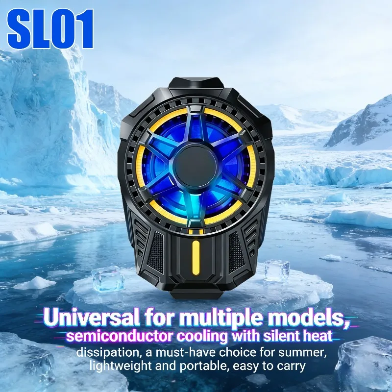 

SL01 Mobile Gaming Accessories Semiconductor Cooling Radiator PUBG Game Cooler for IPhone Android Universal Phone Cool Heat Sink