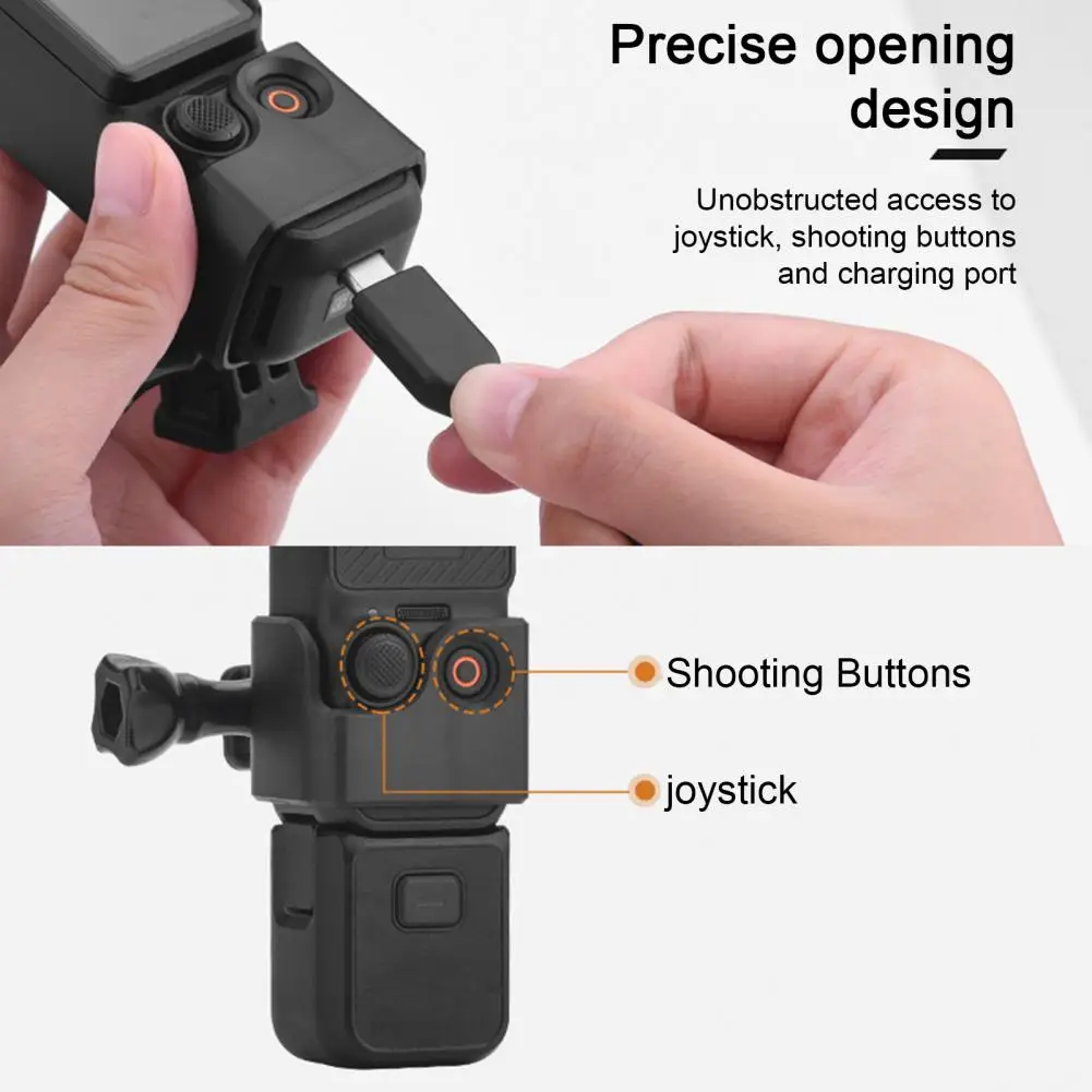 Lightweight Portable Expansion Adapter Head High Hardness Camera Frame with Precise Hole Positioning for Osmo Pocket 3 Easy