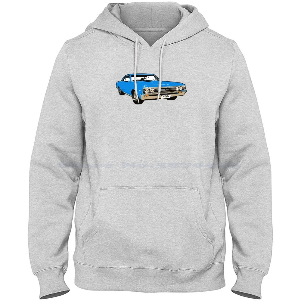 

1967 Blue Cc 100% Pure Cotton Hoodie Tshirt 1967 Chevelle Ss Muscle Car V8 350 396 454 1966