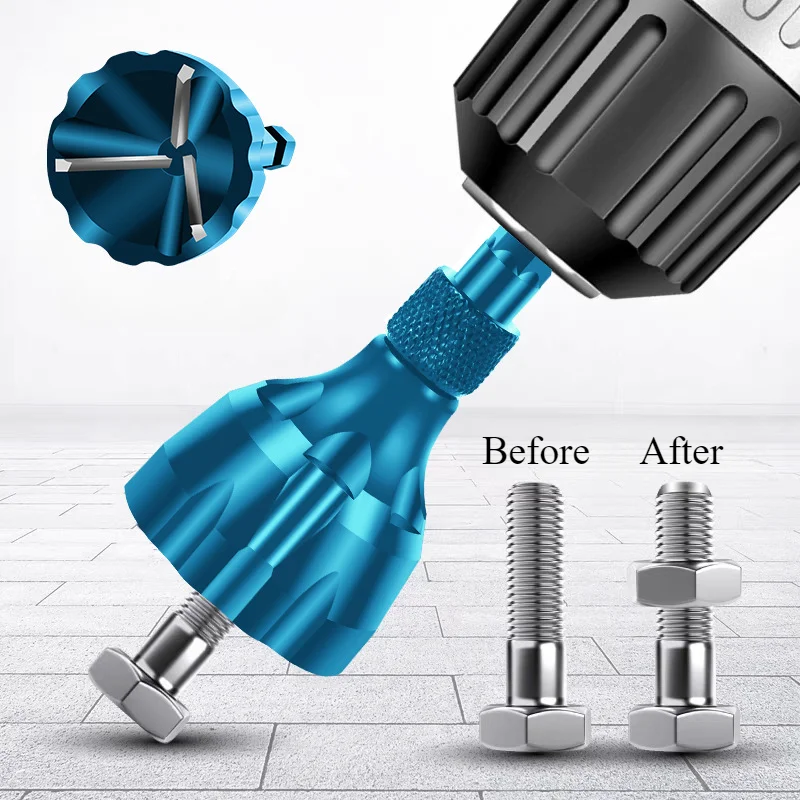 New alloy round chamfering screws trimming burr God power tools accessories three-edged chamfering knife