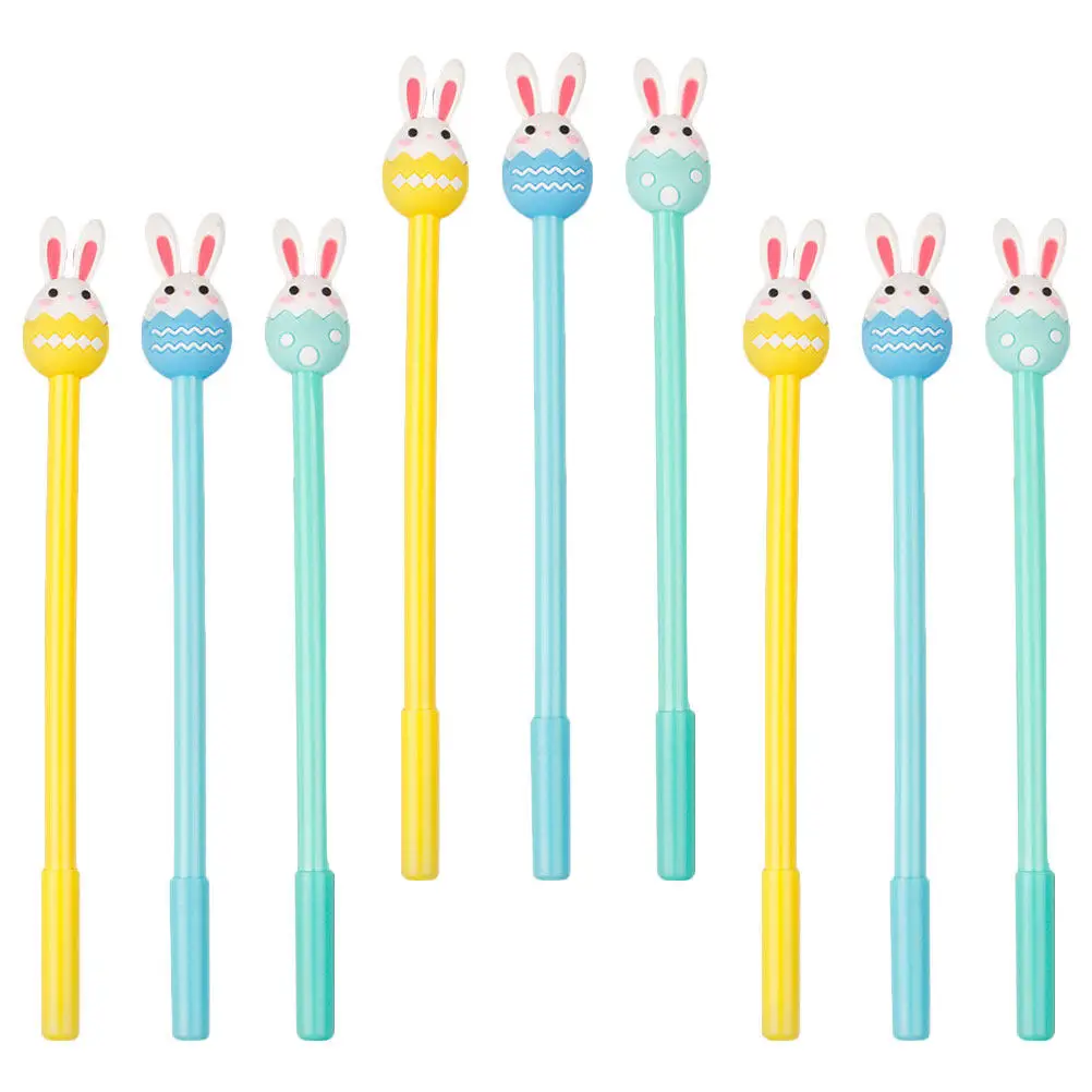 

9Pcs Sign Pens Cartoon Shape Writing Pens Student Signature Pen Set Gel Pen Cute Bunny Stationery Gifts School Prize
