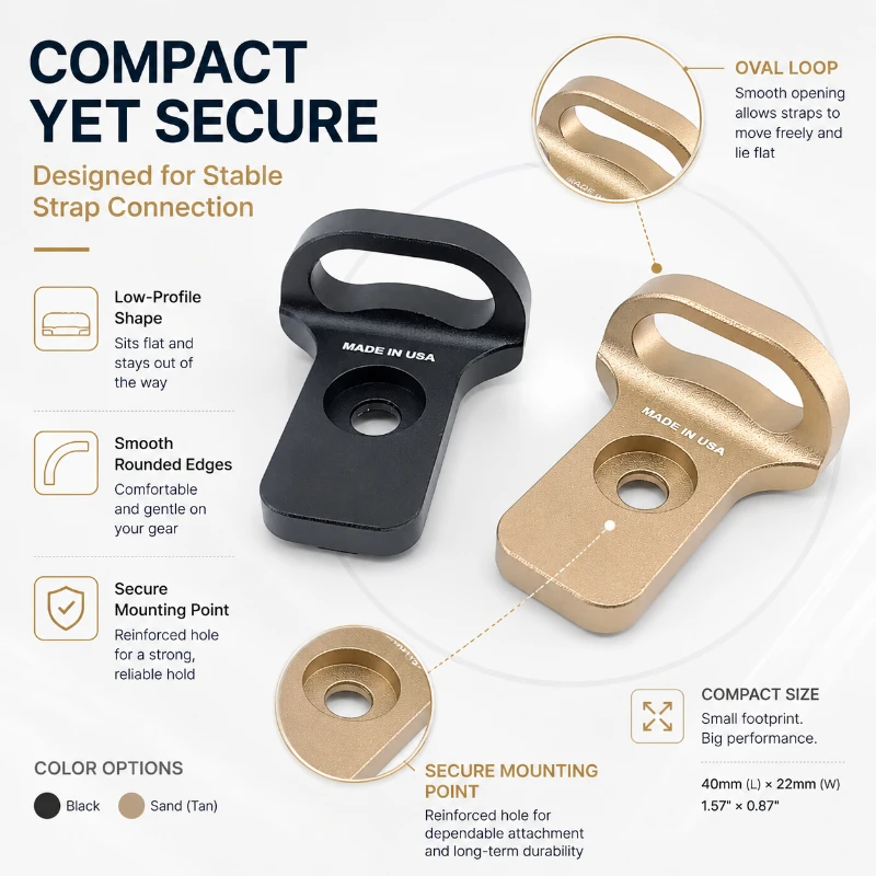 Adjustable Single Dual Point Sling Buckle Multifunctional Strap Ring Anti-wear Outdoor Hobby Collection Parts