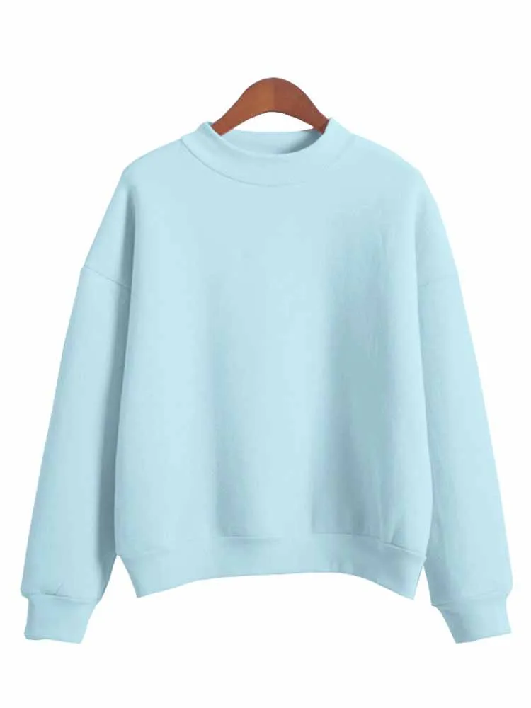 Women 2023 Autumn Turtlencek Pullover Female Long Sleeve Loose Solid Colour Hoodies Winter Casual Tops Sweatshirt Ropa De Mujer