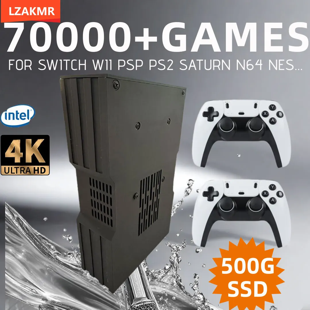 

60+ Emulators Super Game Console x king 8G Ram 500G Gaming SSD Batocera 3865U 70000+Games For Wii PS2 XBOX PSP Switch N64