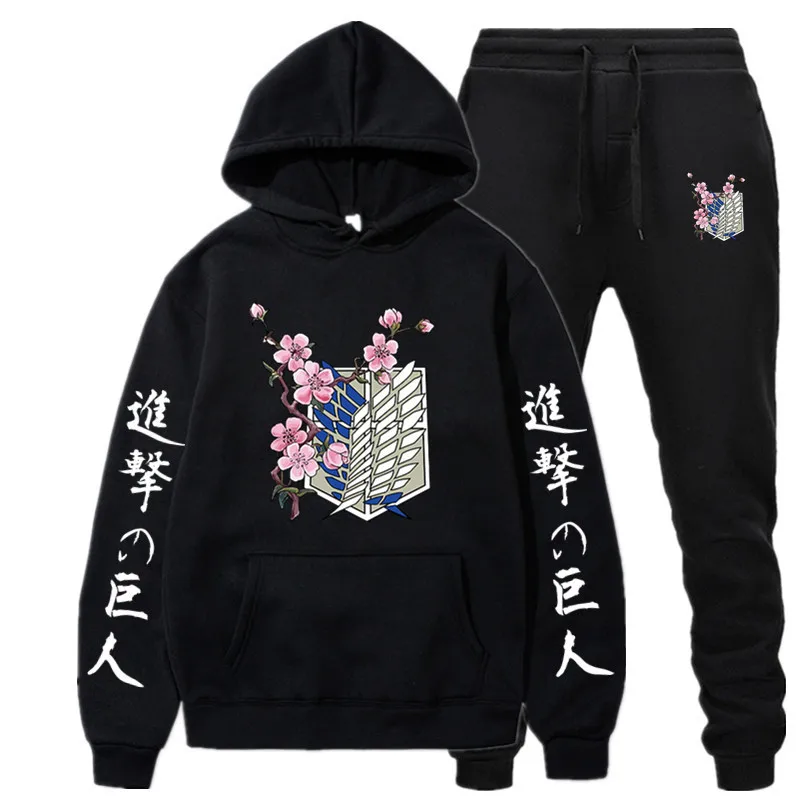 Brand Hoodies Pants Suit Japanese Sportswear Men Women Streetwear Sweatshirt Tracksuit Casual Sportsuits