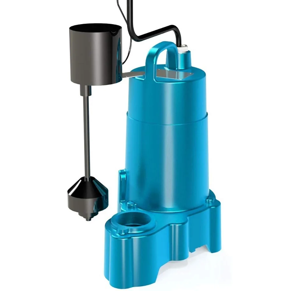 Submersible Sump Pump - High-Efficiency for Residential Use, Cast Iron Impeller, Piggyback Mechanical Float Switch