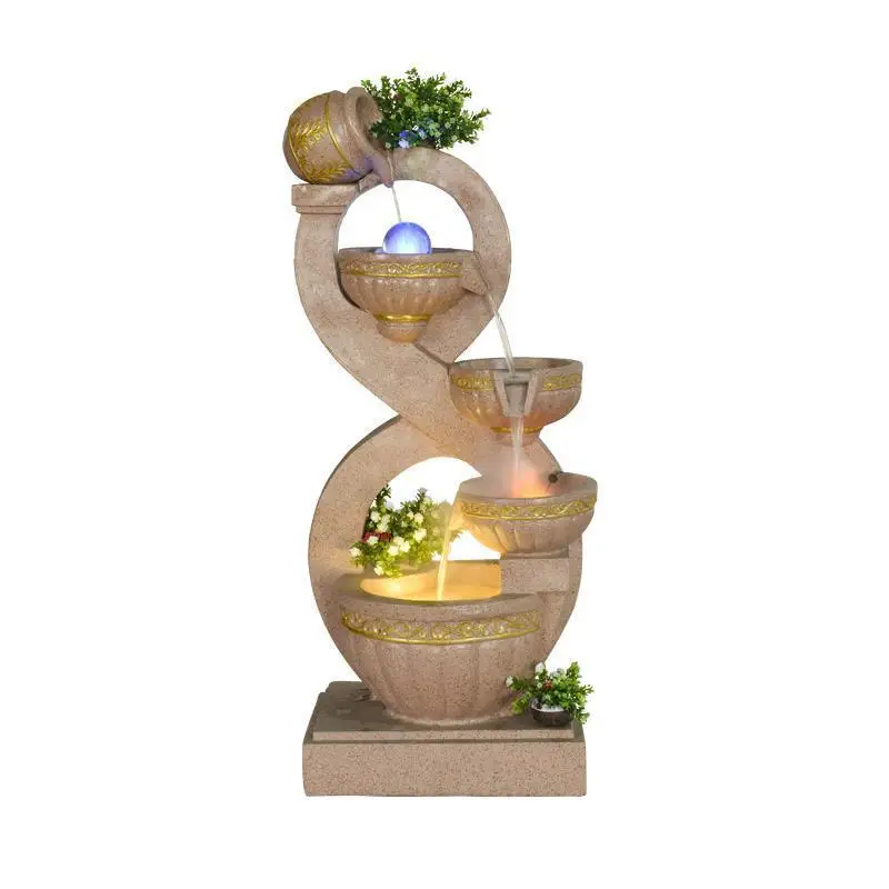European-style running water fountain office rockery fish tank water feature decoration living room entrance floor ornament