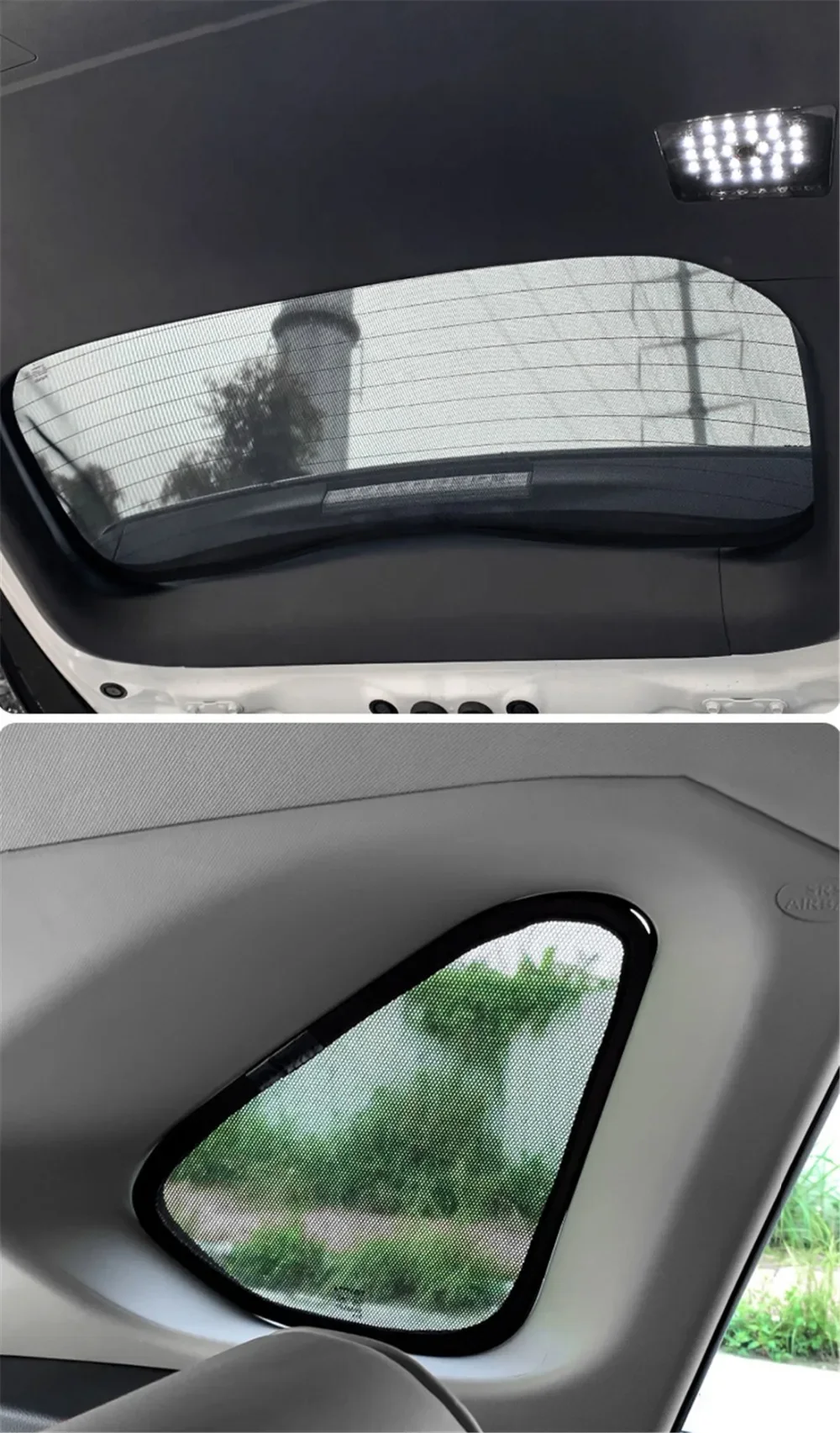 Kundenspezifischer magnetischer Autofenster-Sonnenschutz für Volvo EX30 2023–2025, Vorhang, Netz, Frontscheibenrahmen, Vorhang 2024 – Detail 4