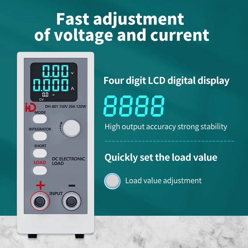 Programmable DC Electronic Load Tester Battery Capacity Internal Resistance Discharge Measurement