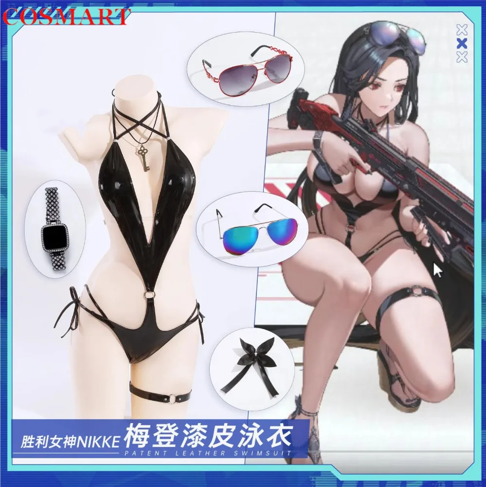 

Goddess Of Victory: Nikke Maiden Patent Leather Swimsuit Cosplay Costume Cos Game Anime Party Uniform Hallowen Play Role Clothes