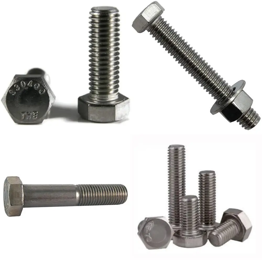 

Stainless Steel 18-8 Hex Head Cap Screws, 1/2 Coarse Thread, Fully Threaded, 25 Pack, Heavy Duty Fasteners