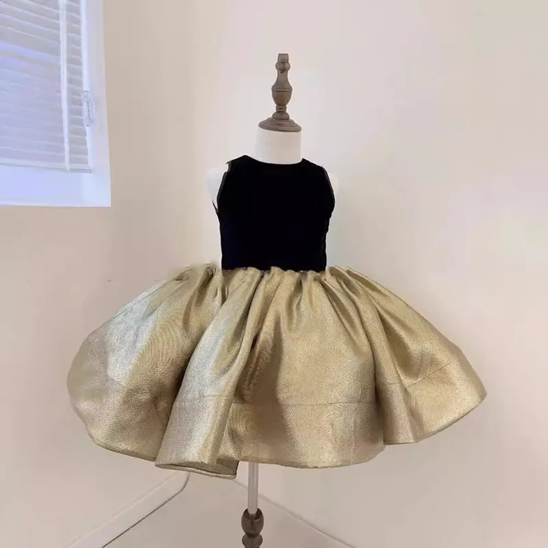 

New Children's Princess Ball Gown Host Piano Performance Wedding Birthday Party Girl Dresses A4656 Vestidos Bridesmaid Dresses