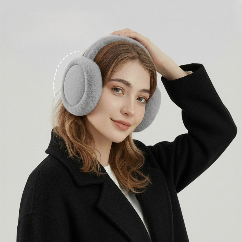 Warm Earmuffs for Women, Big Earrings Wrapped Winter, Soft Ear Bags, Plush Earmuffs Men's Outdoor Riding, Plush Earmuffs Women