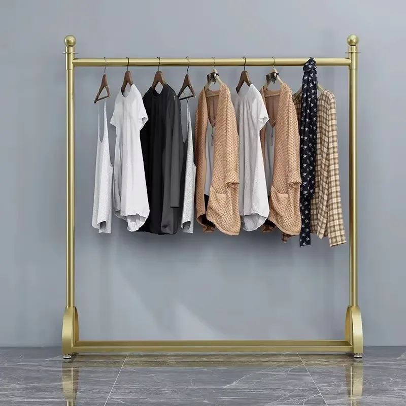 Durable and sturdy metal single indoor hanger, space-saving hanger rack, suitable for clothing stores, bedrooms, living rooms