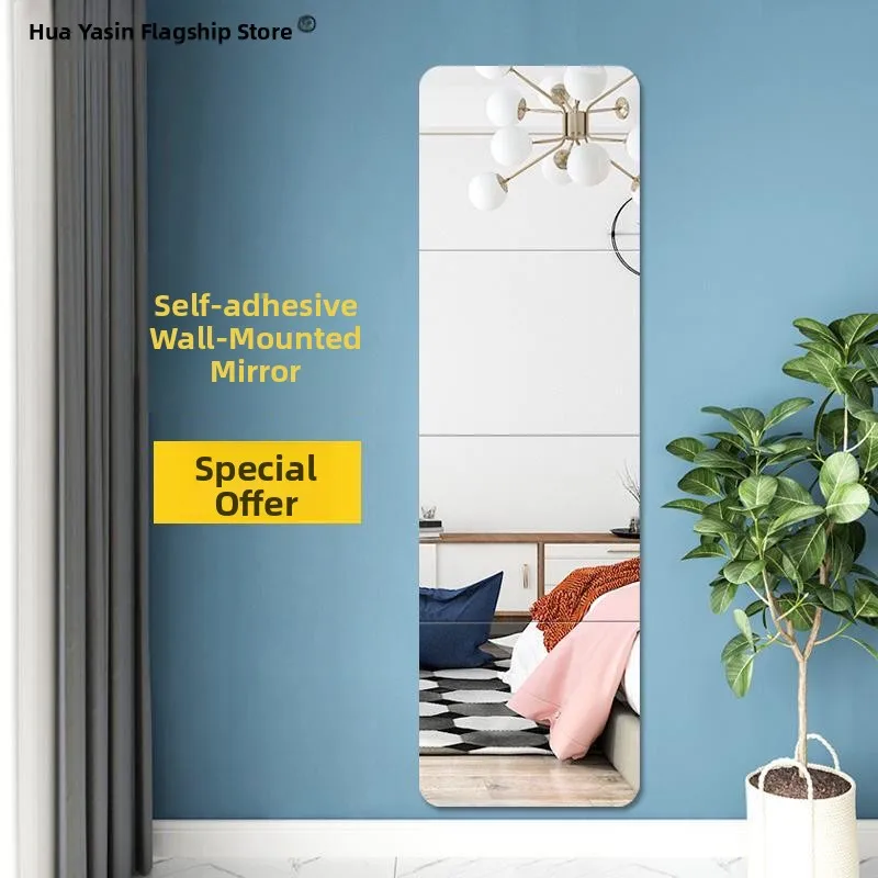 

Портативное напольное зеркало в скандинавском стиле для девичьей спальни, для проверки одежды, простое современное, в серебряной раме