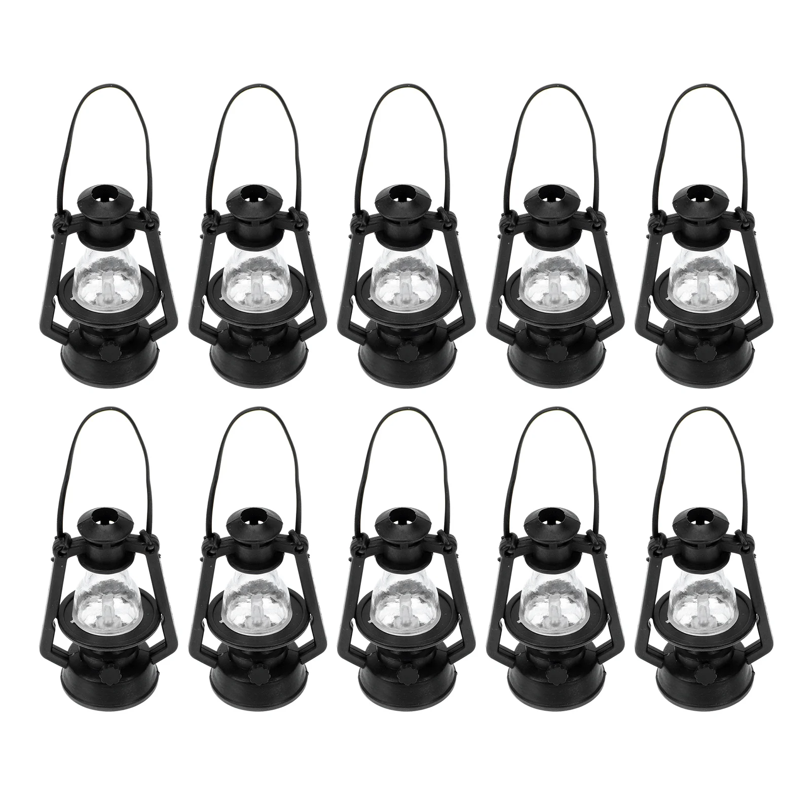 

10Pcs Mini Lamps Set Resin Fairy House Light Ornament for Micro Landscape Home Decor Living Room Bedroom Decoration