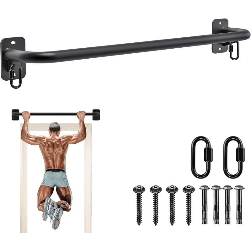 

SELEWARE Heavy Duty Welded Pull Up Bar, Versatile Doorway Wall Mount, Joist Mounted, and Ceiling Mounted Chin Up Bars, Thick Met