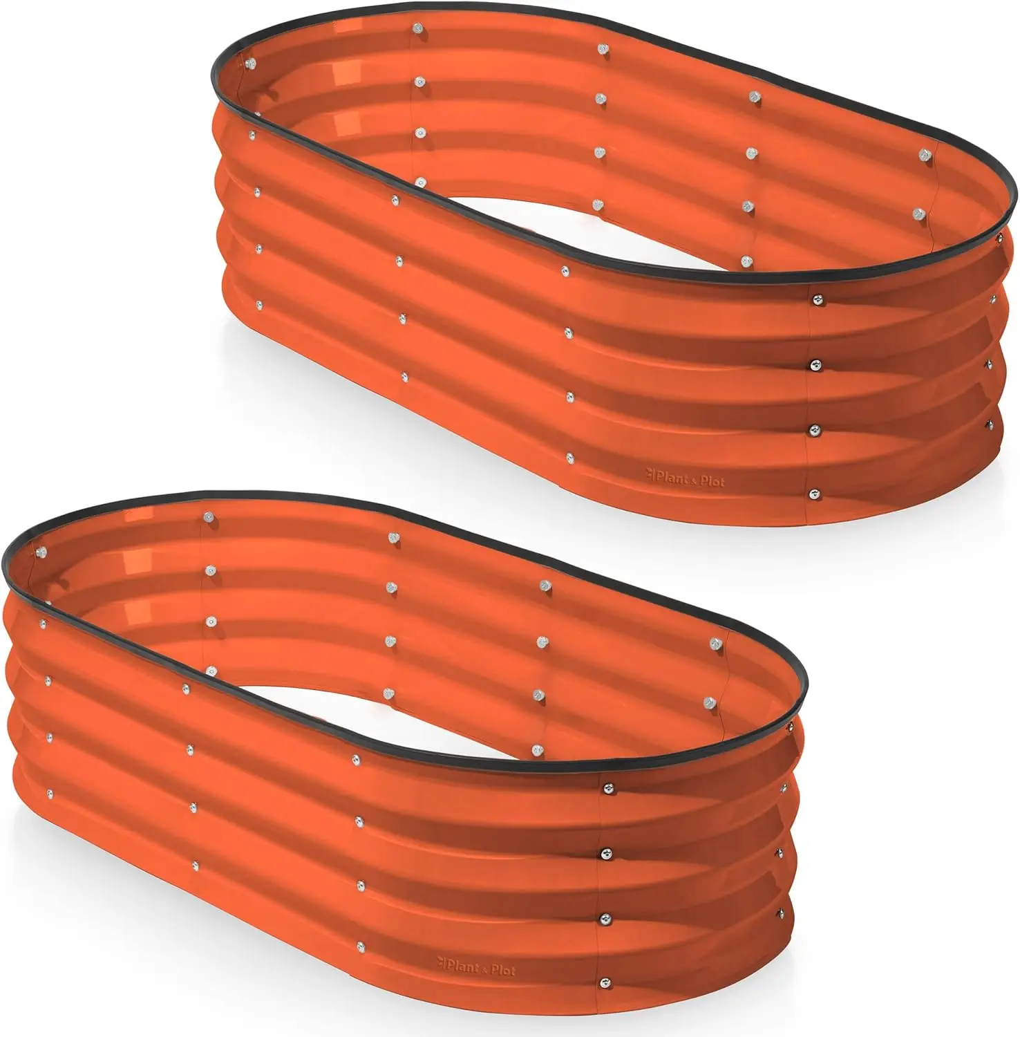 

Оцинкованные приподнятые садовые кровати для улицы // 4×2×1 футов (2 шт.) Поднятые кровати для садоводства, овощей, цветов (оранжевый) // La