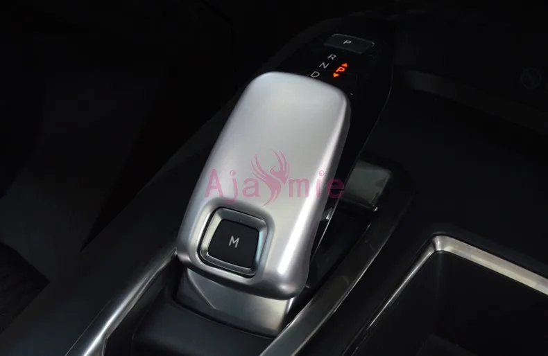 

For Peugeot 5008 3008 GT 2017 2018 Interior Silver Color Gear Knob Cover Panel Frame ABS Chrome Car Styling Accessories