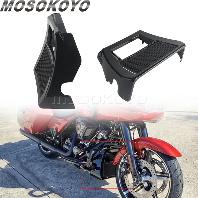 

For Harley CVO Road Glide FLTRXSE 2023 2024 FLTRX FLTRXSTSE 2024 Motorcycle Front Spoilers Radiator Chin Cover Fairing Plastic