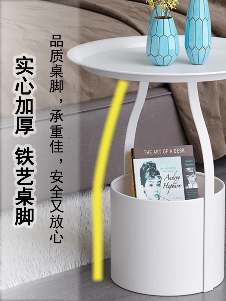  Creative Multi-Functional Bucket Sofa Side Tables Exquisite Iron Art Small Round Light Luxury Storage Coffee Table