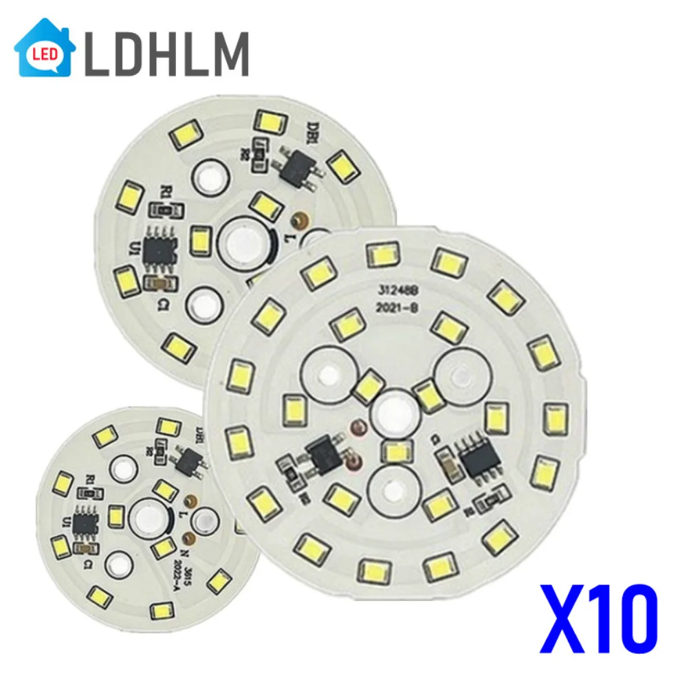 LED Chip for Downlight SMD 2835 3W 5W 7W 9W 12W 15W 18W Round Light Beads AC 220V-240V Led Downlight Chip Lighting Spotlight