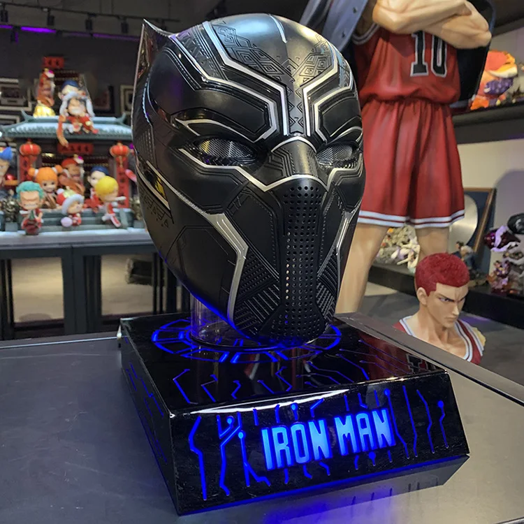 

Hottoys Marvel 1/1 Wearable Black Panther Helmet Touch Eye Lamp Kb20095 Luminous Base Cosplay Mask Ornament Wakanda Gift