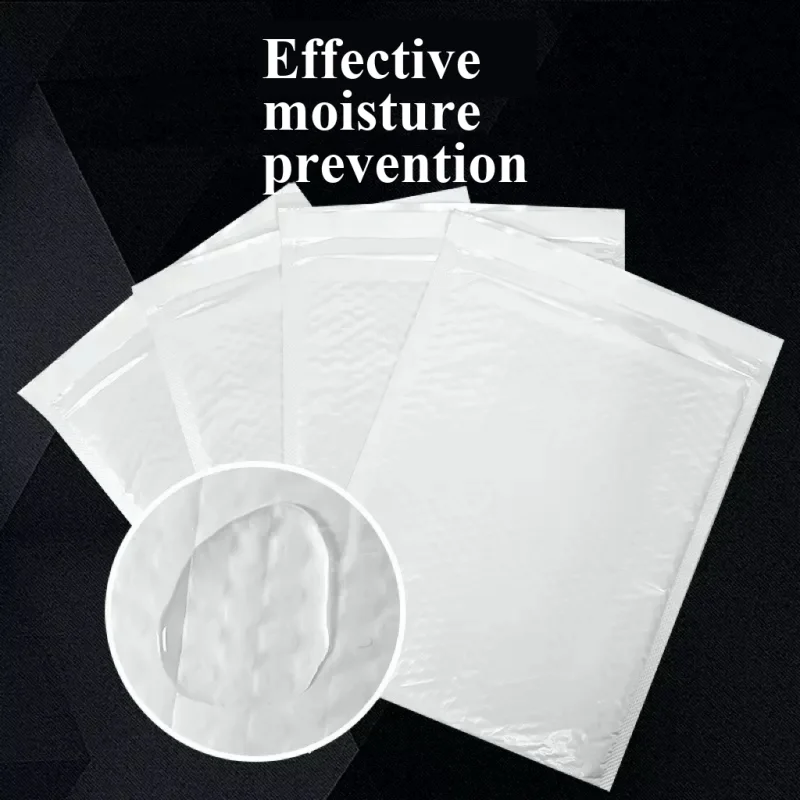 100 قطعة من مظاريف الفقاعات البيضاء مع تخزين الفقاعات وشرائط عزل ذاتية اللصق مضادة للتصادم للتغليف السريع