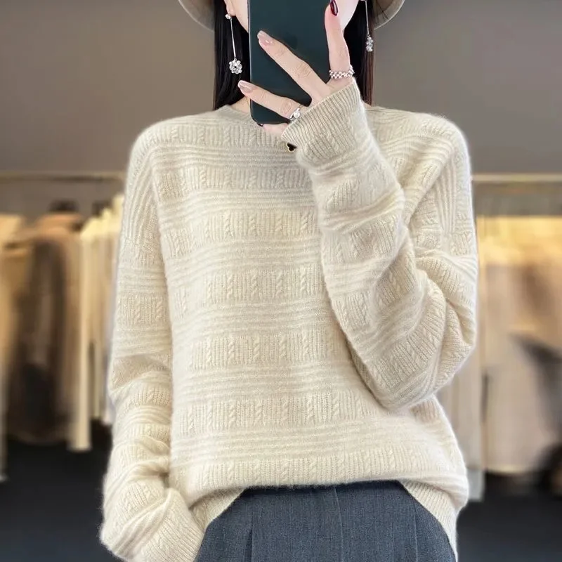 

2025 Autumn Winter Sweater Women Long Sleeve O-neck Knit Tops Solid Slim Fit Bottoming Shirt Korean Fashion Pullovers Knitwears