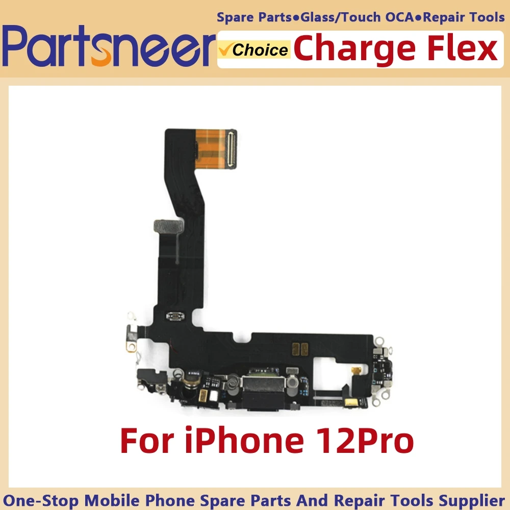 Compatible with iPhone 12/iPhone 12 Pro- Charging Port Flex Cable - Headphone Port/Microphone/Antenna Replacement