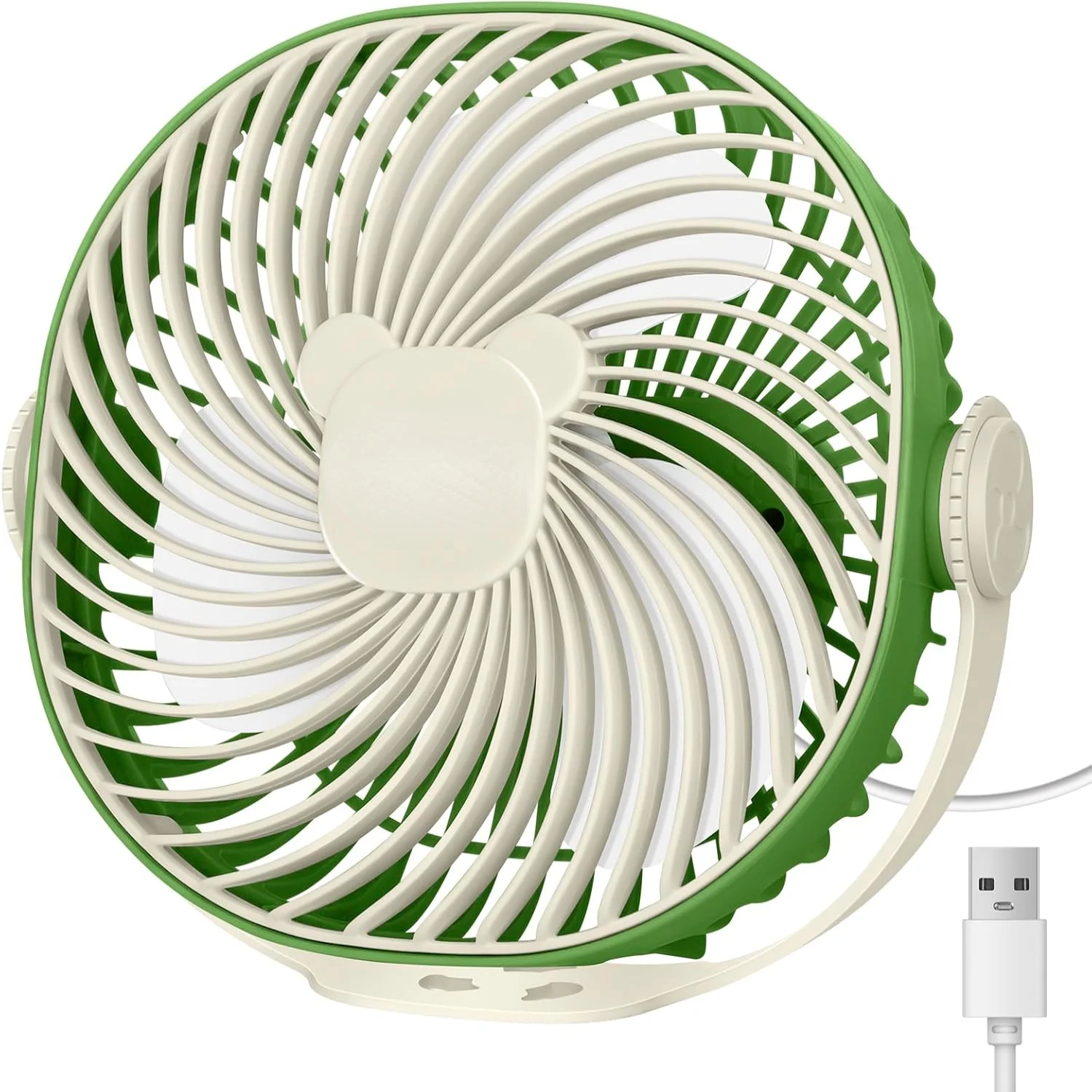 Desktop Fan, 2-in-1 USB Table Wall Mounted Fan with Adjustable °, Strong Airflow Quiet Personal Fan for Bedroom, Office, Living