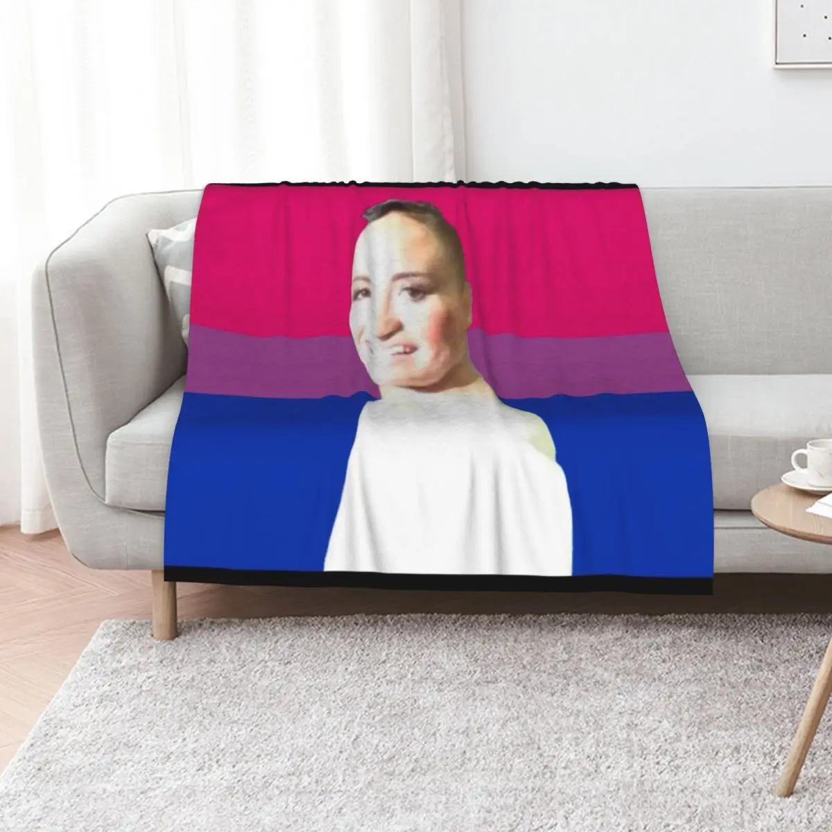 

Bi Pride - Poot Lovato Throw Blanket Hair wednesday Winter beds Multi-Purpose Blankets