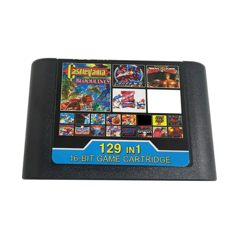 129 in1  16 Bit MD Game Card For Sega Mega Drive For and for Original Console