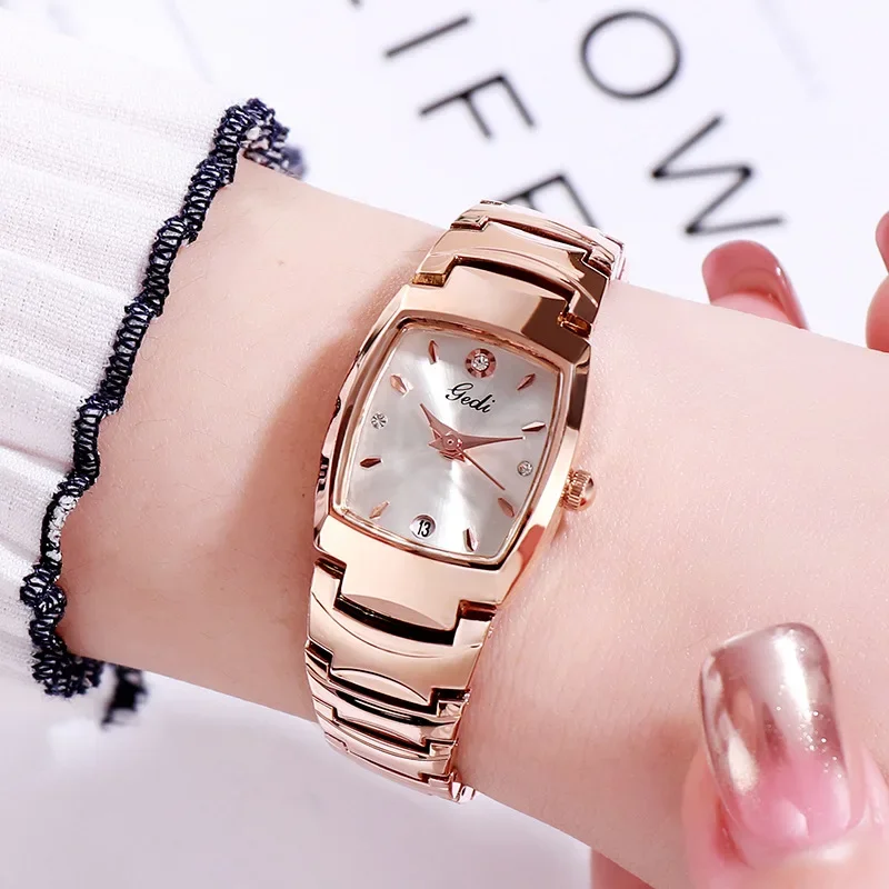 Unique Women Rose Gold Watch Small Classic Simple Minimalism Casual Lady Watch Fashion Casual Dress Watch for Female