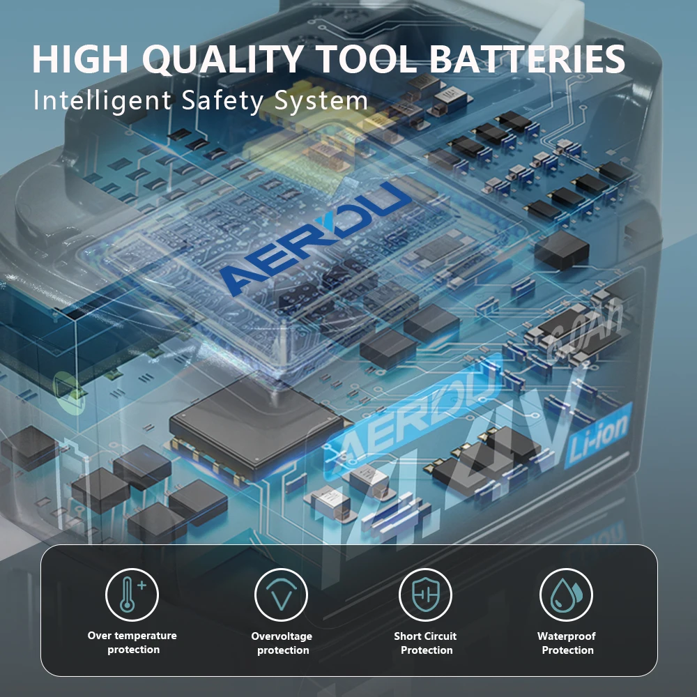 AERDU Für Makita 14,4 V 4/5 Ah 3 Ah-6 Ah Wiederaufladbare Elektrowerkzeuge 18650 Li-Ion Akku Für Makita 14,4 V BL1460 1415 BL1430 194066-1
