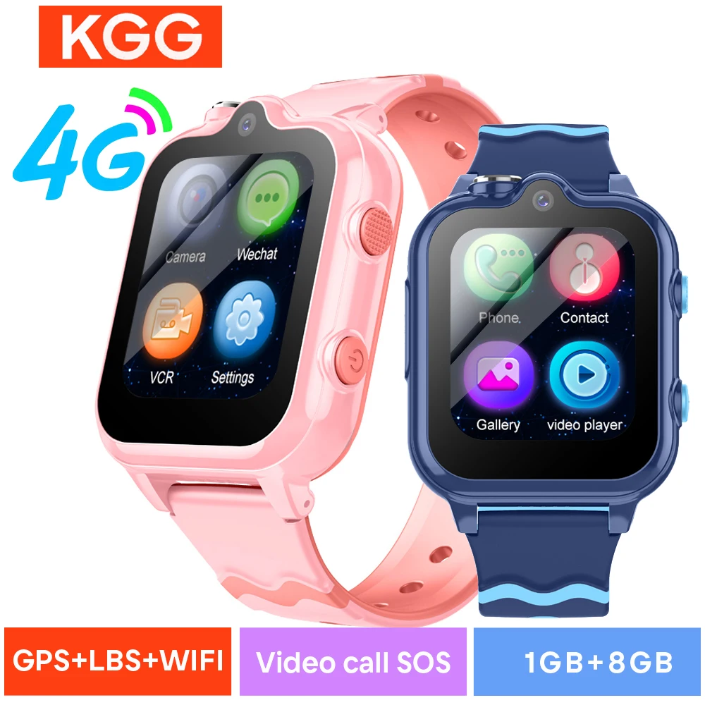 

Smart Watch Kids 4G GPS 1.69' IPS Screen Dual Camera Video Call SOS WIFI Tracker Location APP Download Smartwatch Children Gifts