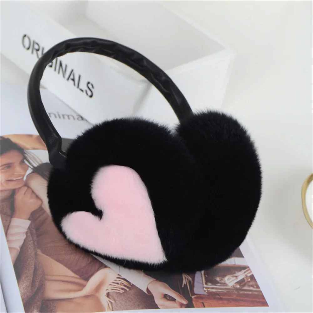 Netural 100% Rex Rabbit Fur Earmuffs Fashion Women Warm Russia Winter Real Fur Earmuffs Children Ear Cover Earlap Girl