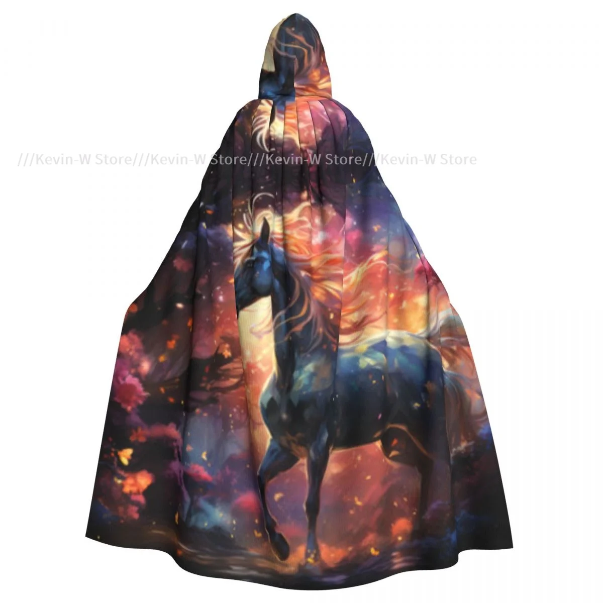 Unisex Adult Fantasy Unicorn Cloak with Hood Long Witch Costume Cosplay