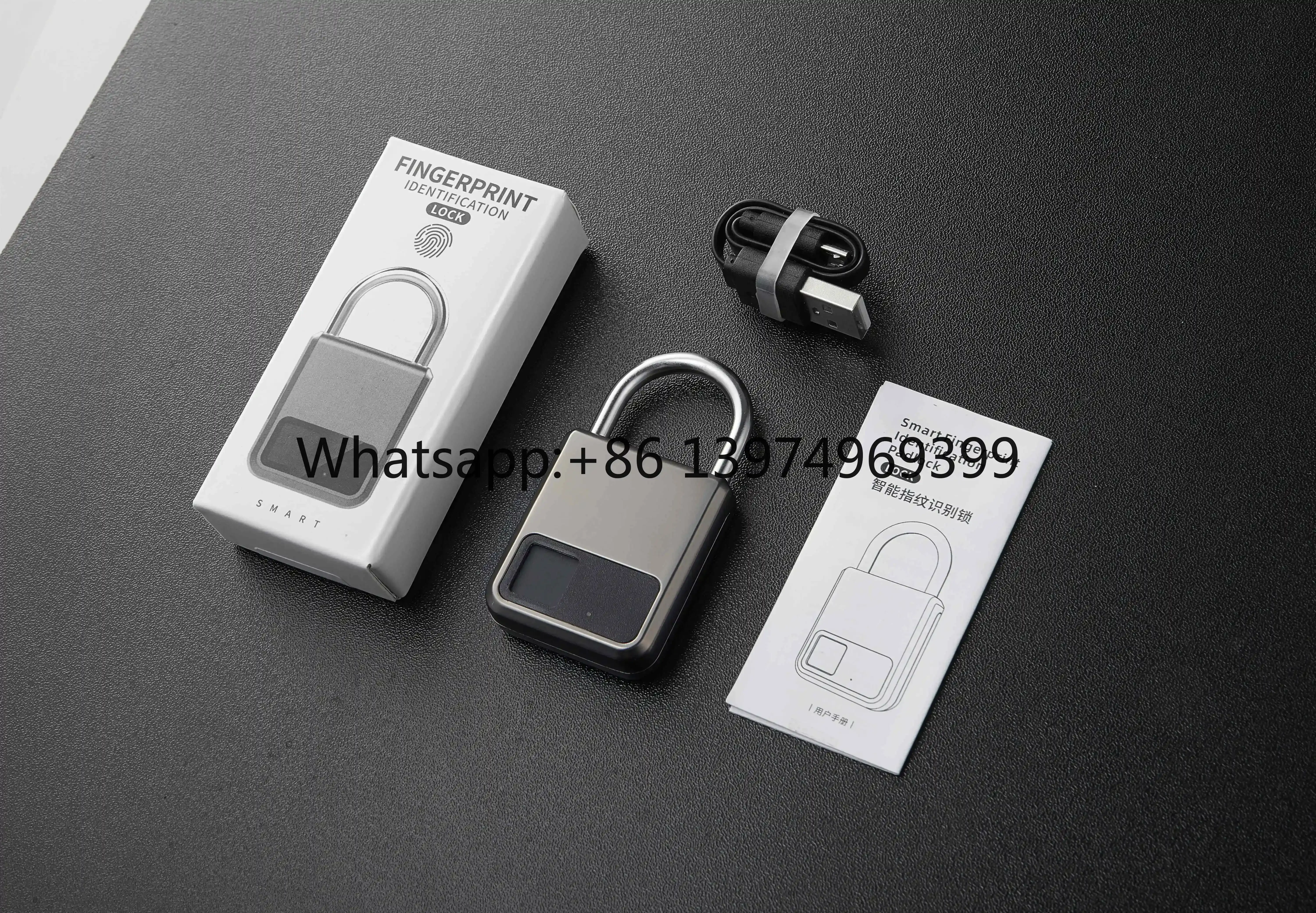 Hot Selling Small Digital Padlock Fingerprint Bag Lock Smart