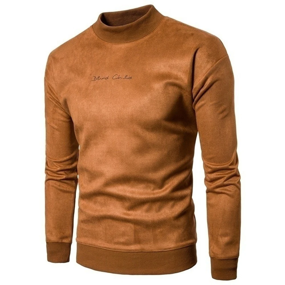 Hohe Qualität männer Winter Warme Pullover Reine Farbe Mode Plus Samt Pullover
