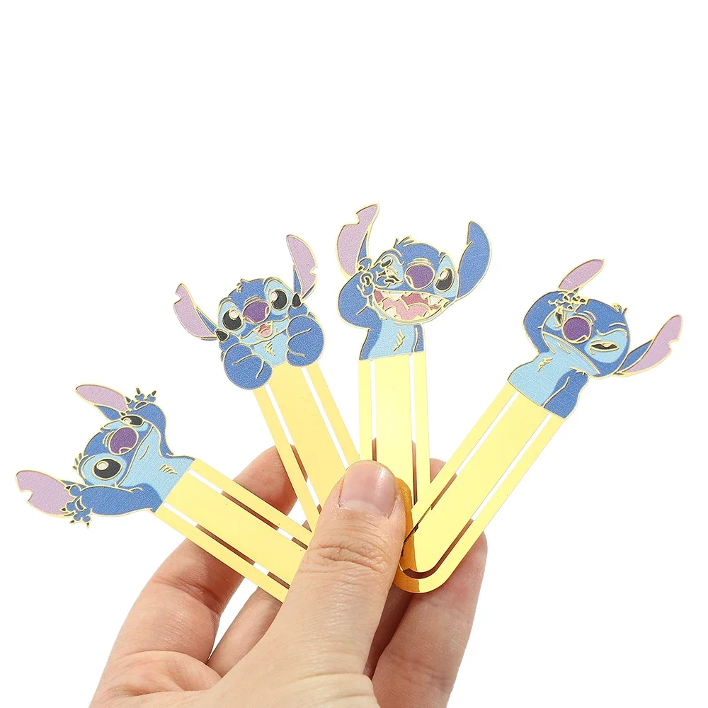 Anime Stitch Stainless Steel Bookmark Ohana Means Family Lilo & Stitch Bookmark Student Stationery Page Marking Tool Fans Gifts