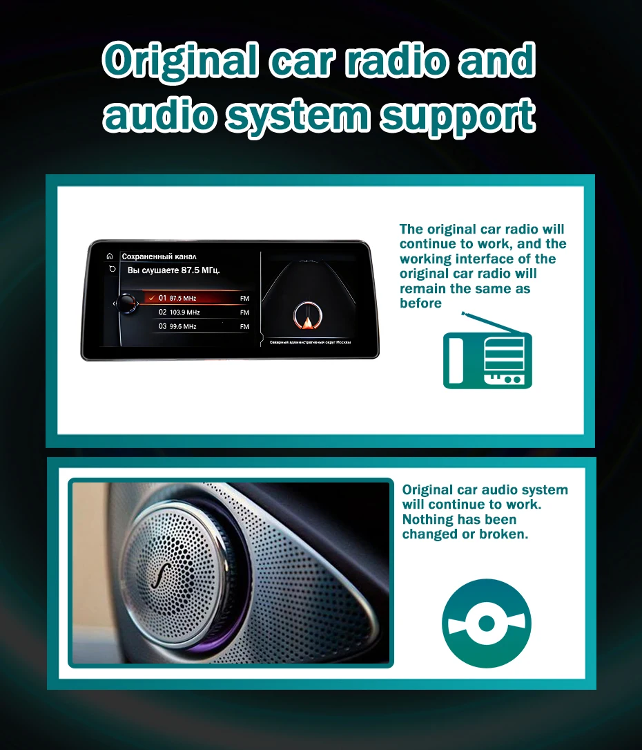12,5" Kabelloses Carplay Android 14 Auto-Radiobildschirm für BMW X3 F25 X4 F26 2011-2016 Stereo Bluetooth Multimedia-Player GPS – Detail 18