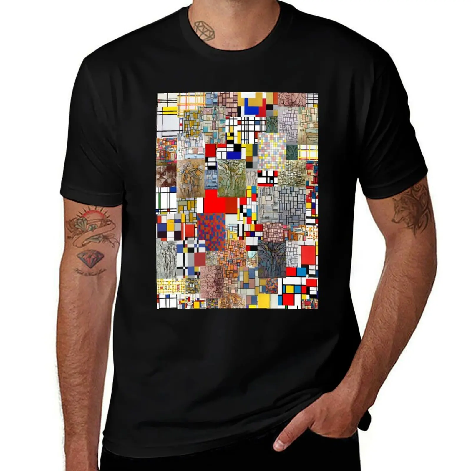

Piet Mondrian T-Shirt Summer Fashion Casual Tee Shirt